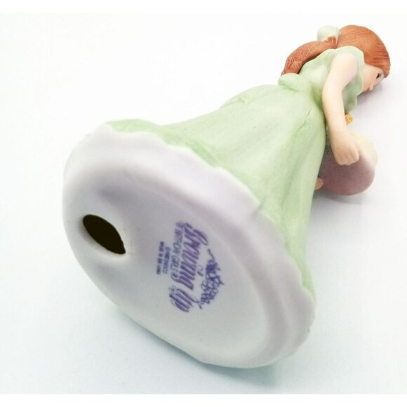 Enesco Growing Up Girls Figure Age 11 Blonde Girl in Green Dress Vintage 5.25 In - Picture 11 of 14